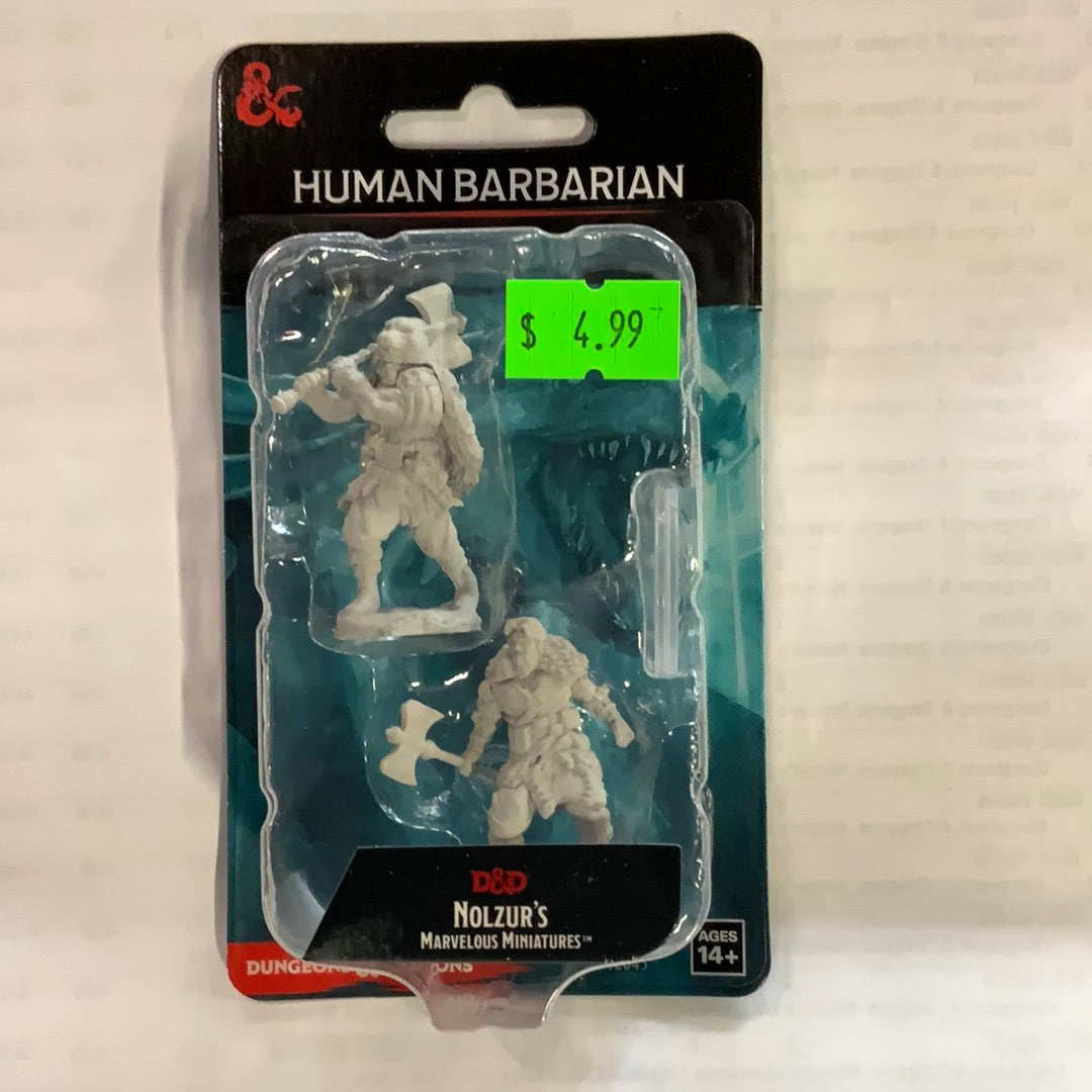 D&D Nolzur’s Marvelous Miniature Male Human Barbarian