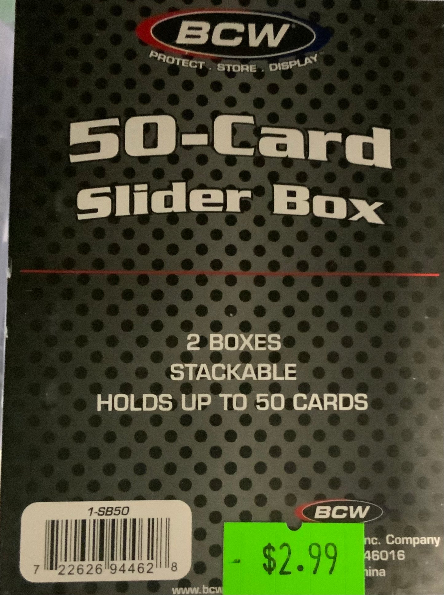 BCW 50-Card Slider Box