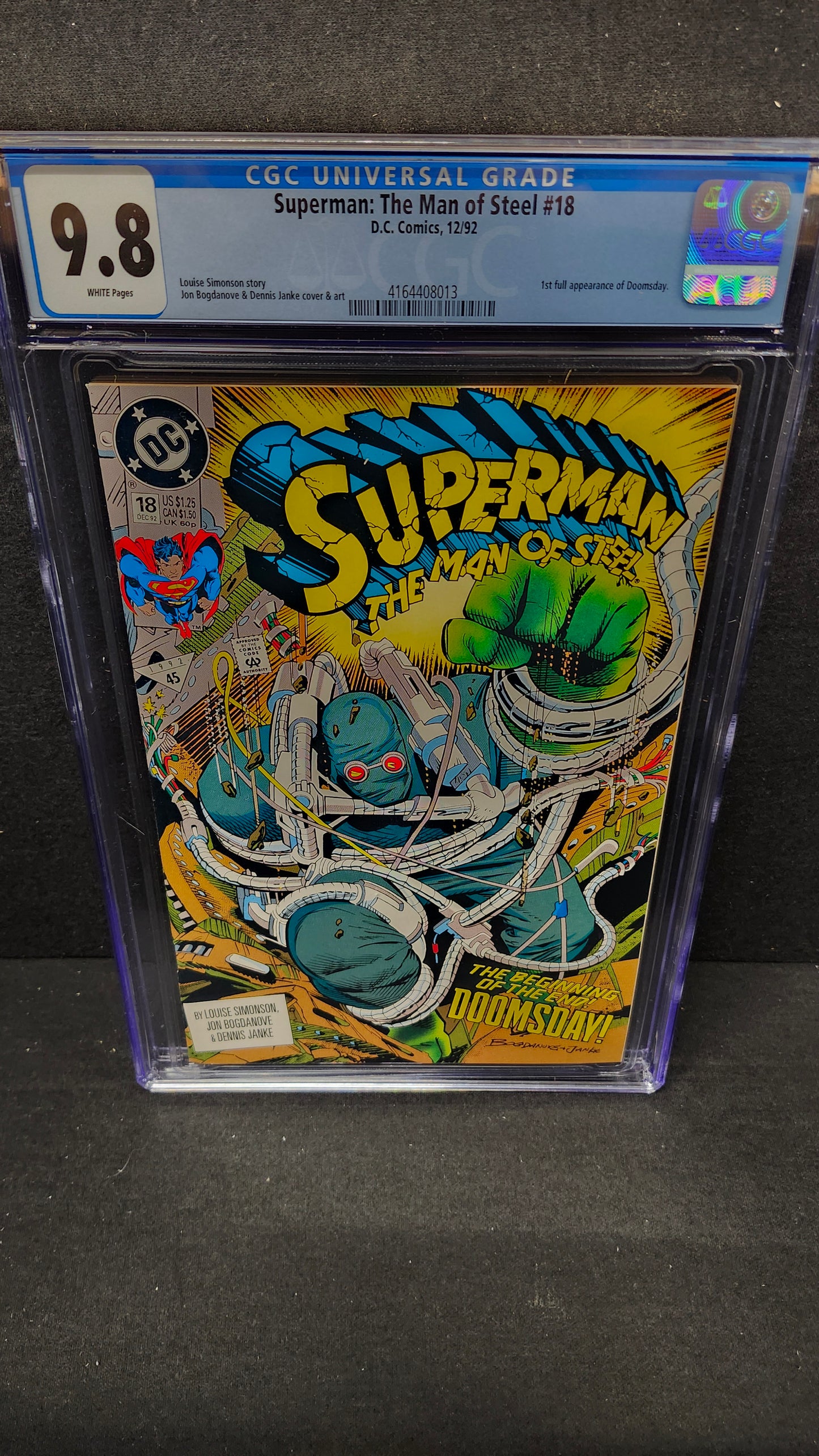 Superman: The Man of Steel #18 CGC 9.8 *Damaged Slab*