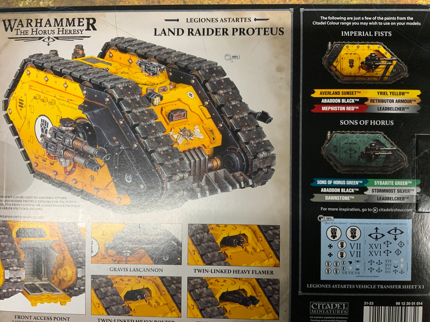 Warhammer The Horus Heresy Legiones Astartes Land Raider Proteus