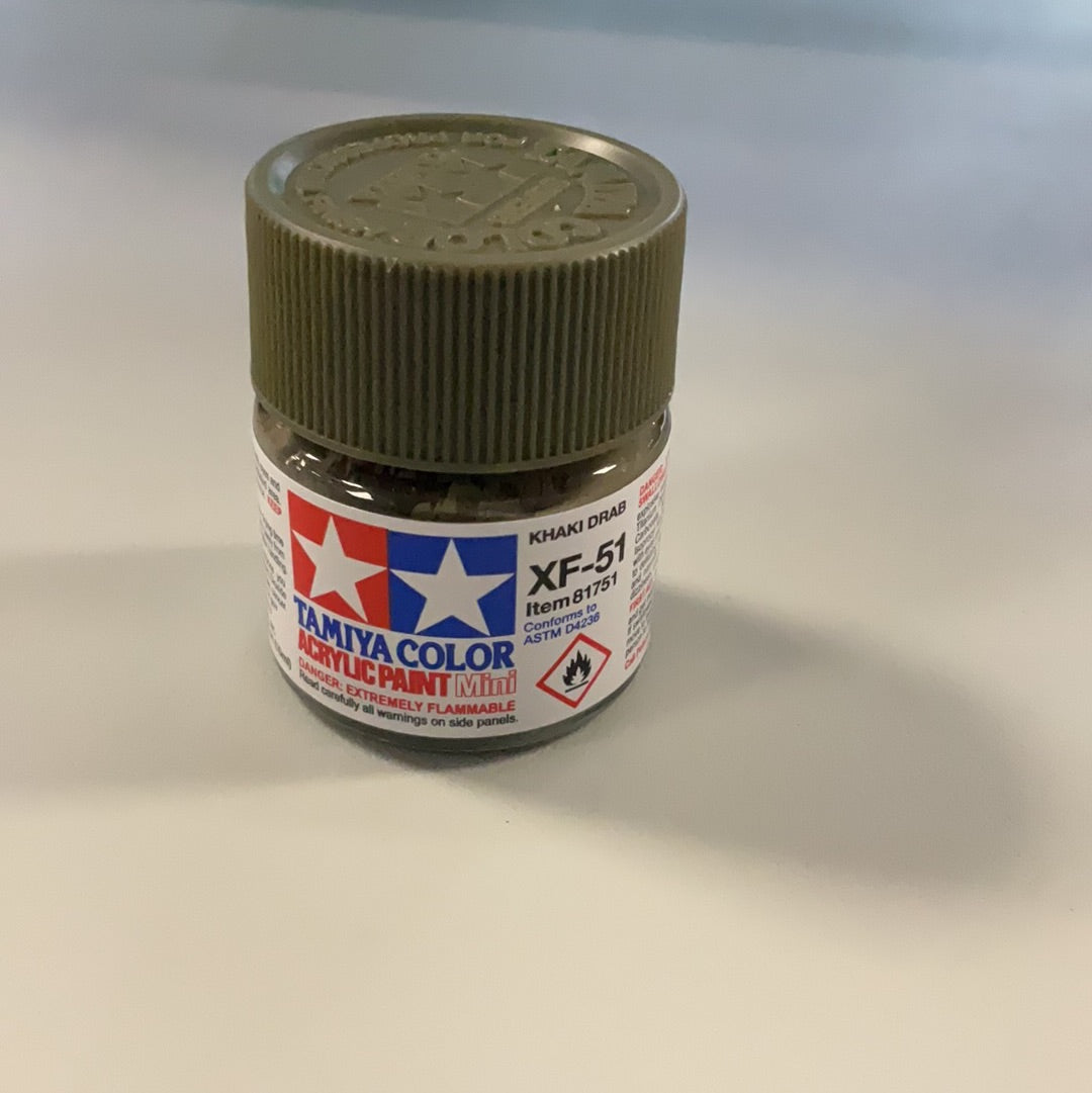 Tamiya color acrylic paint, Khaki Drab, XF - 51
