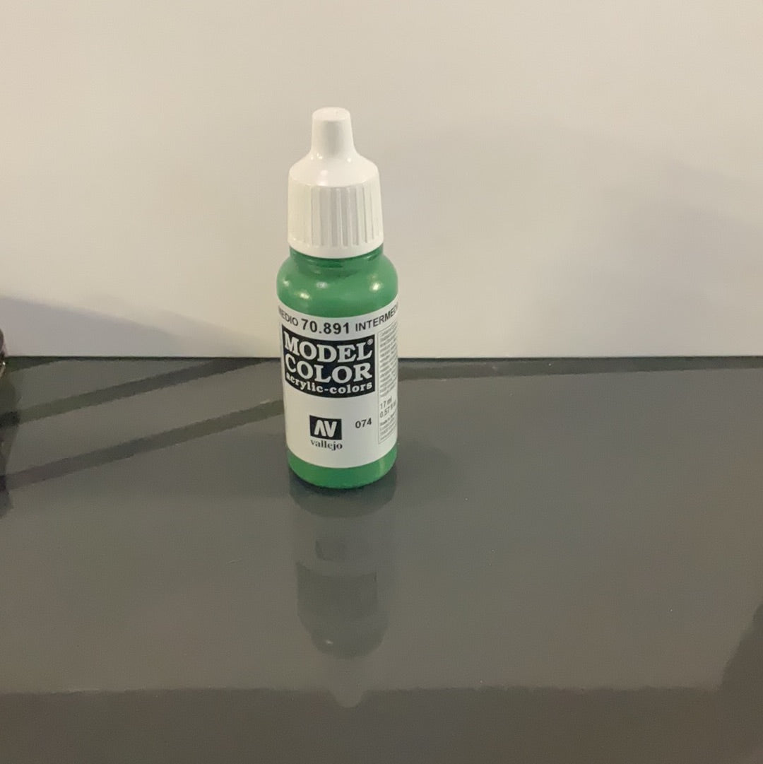 Vallejo model color acrylic colors 70.891 intermediate green
