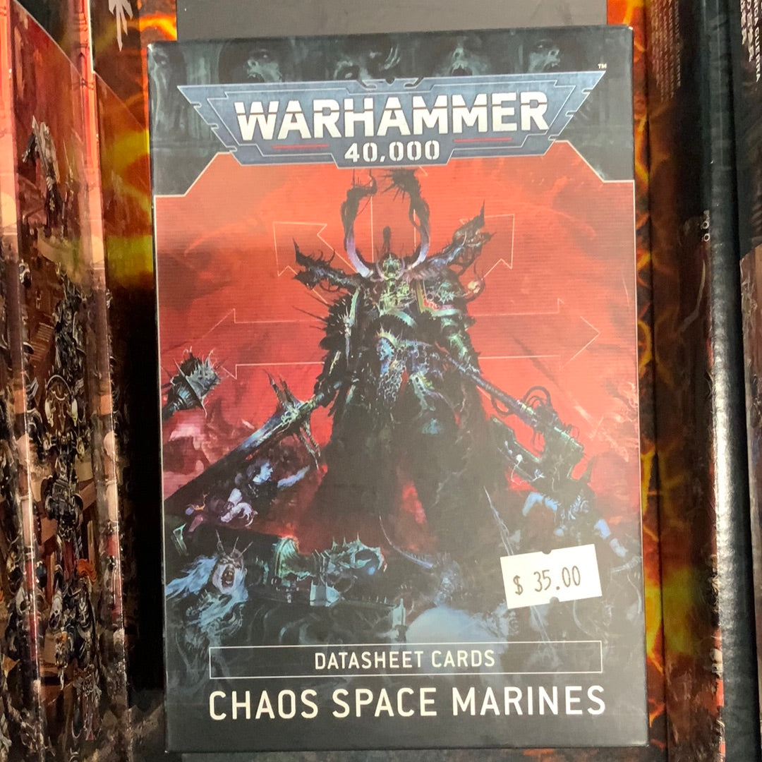 Warhammer 40K Chaos Space Marines Datasheet Cards