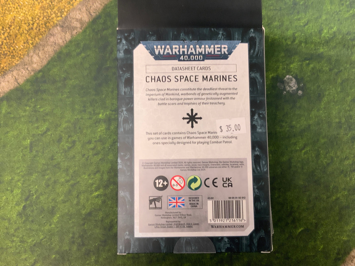 Warhammer 40K Chaos Space Marines Datasheet Cards