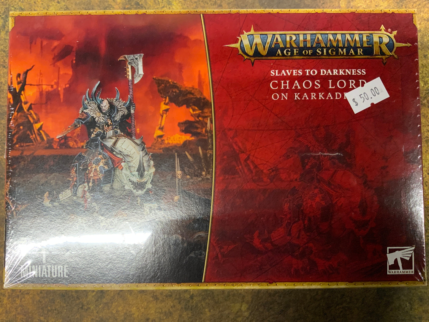 Age of Sigmar: Slaves of Darkness - Chaos Lord on Karkadrak