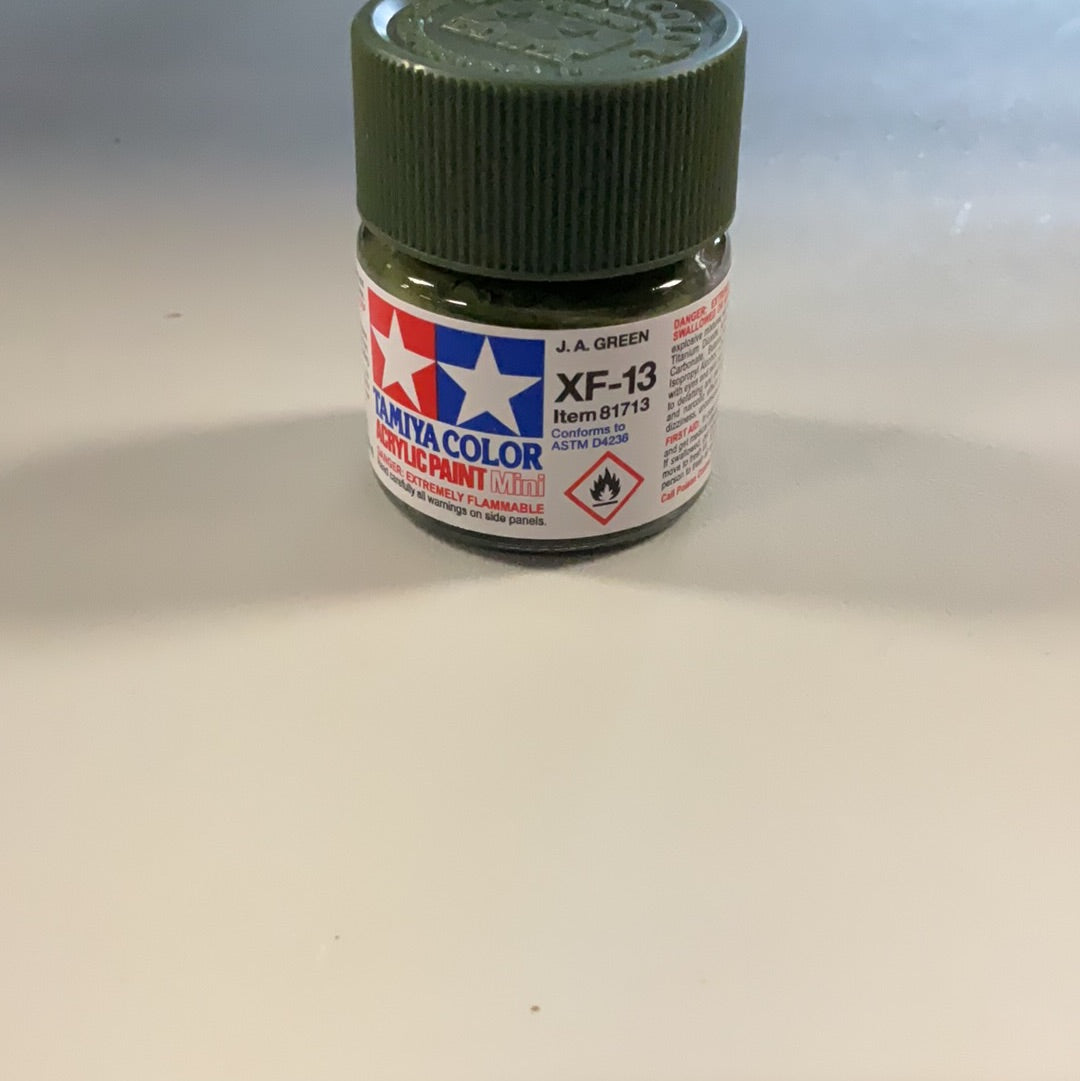 Tamiya color acrylic paint, J.A. green, XF-13