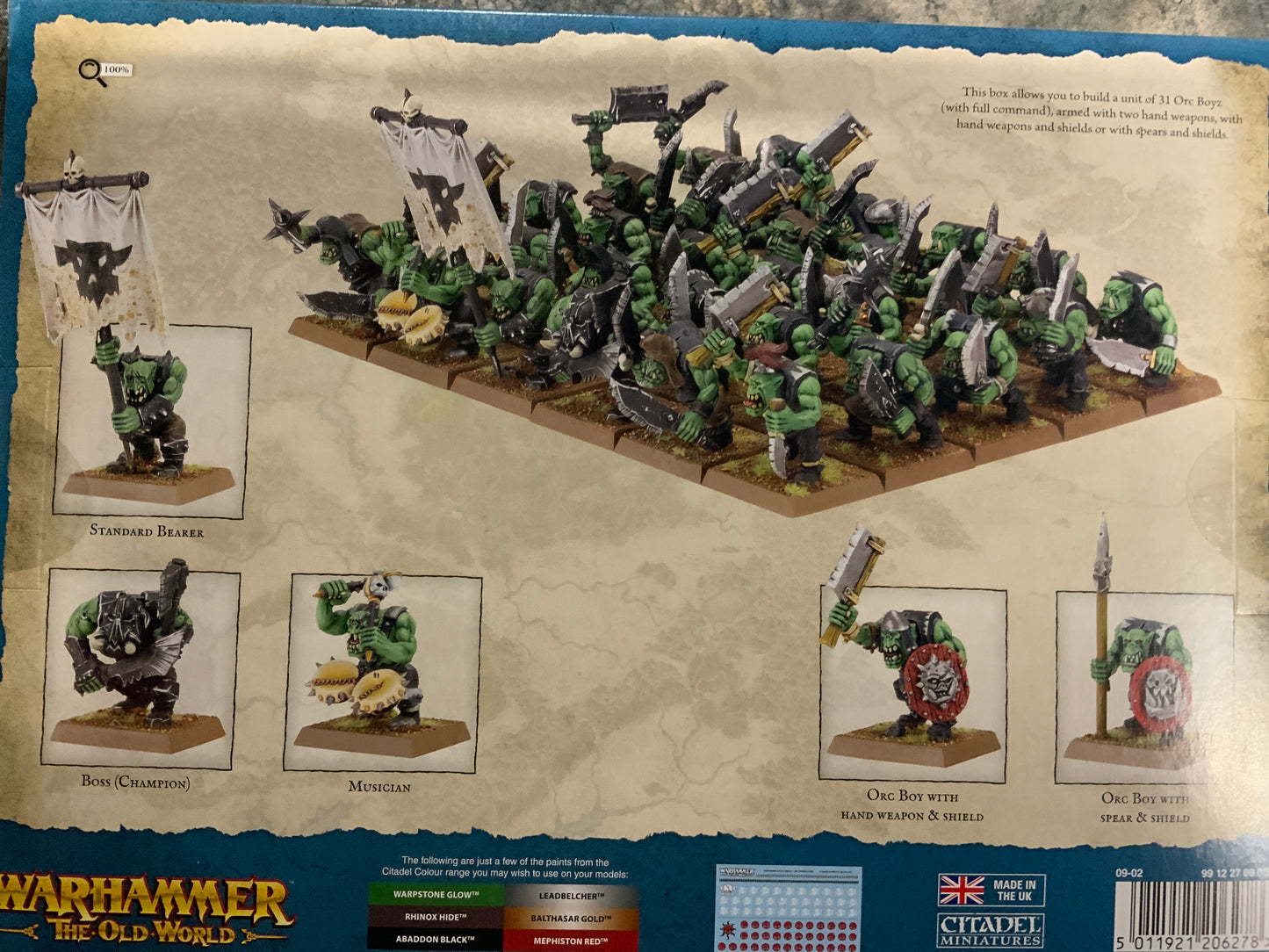 Warhammer The Old War Orc & Goblin Tribes Orc Boyz Mob