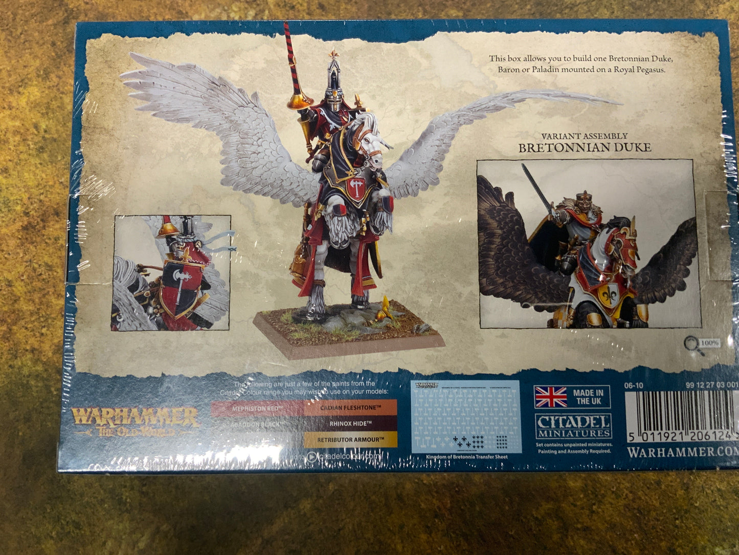 Warhammer The Old World Kingdom of Bretonnia Lord on Royal Pegasus