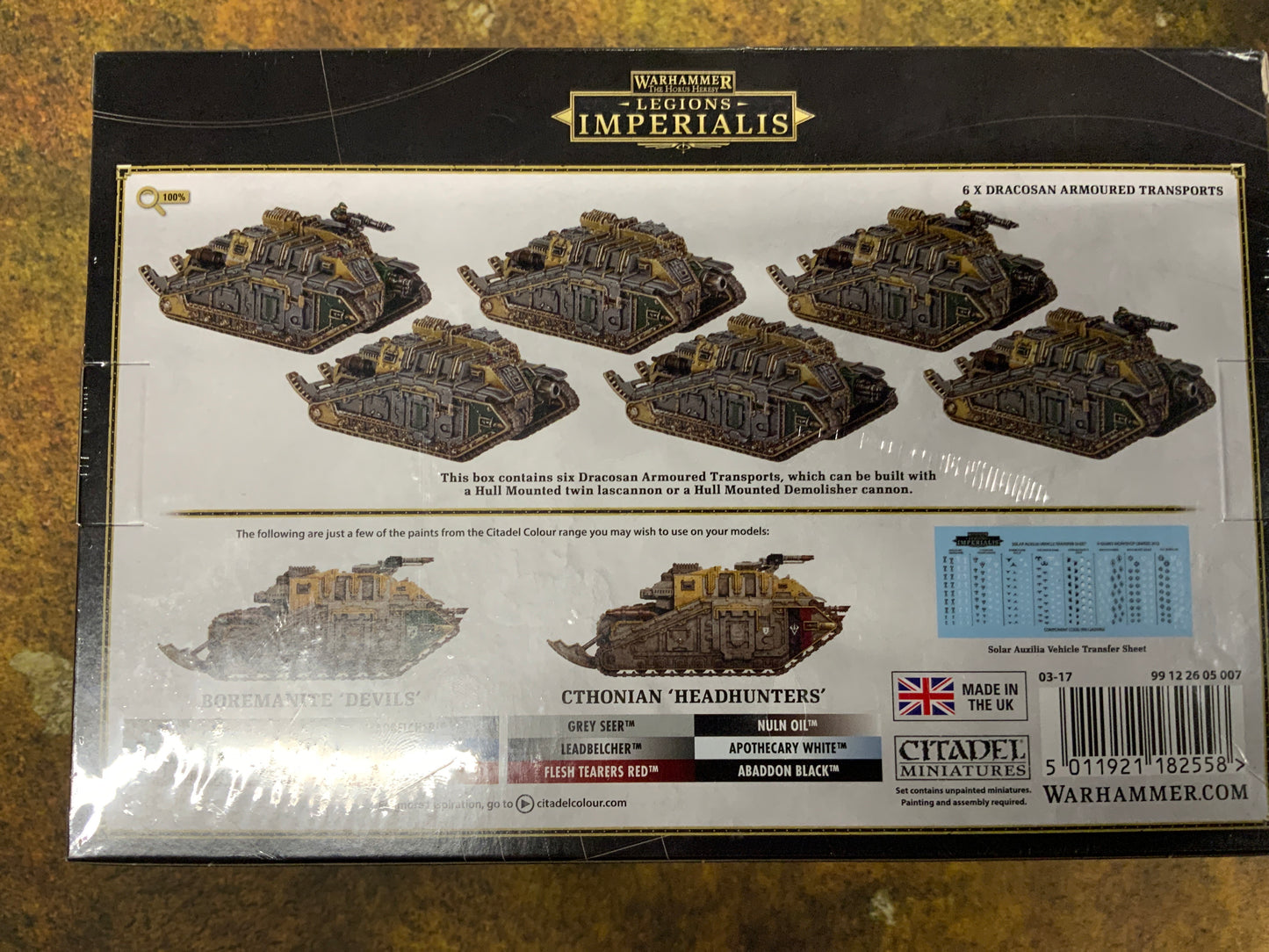 Warhammer The Horus Heresy Legions Imperialis Solar Auxilia Dracosan Transport Detachment