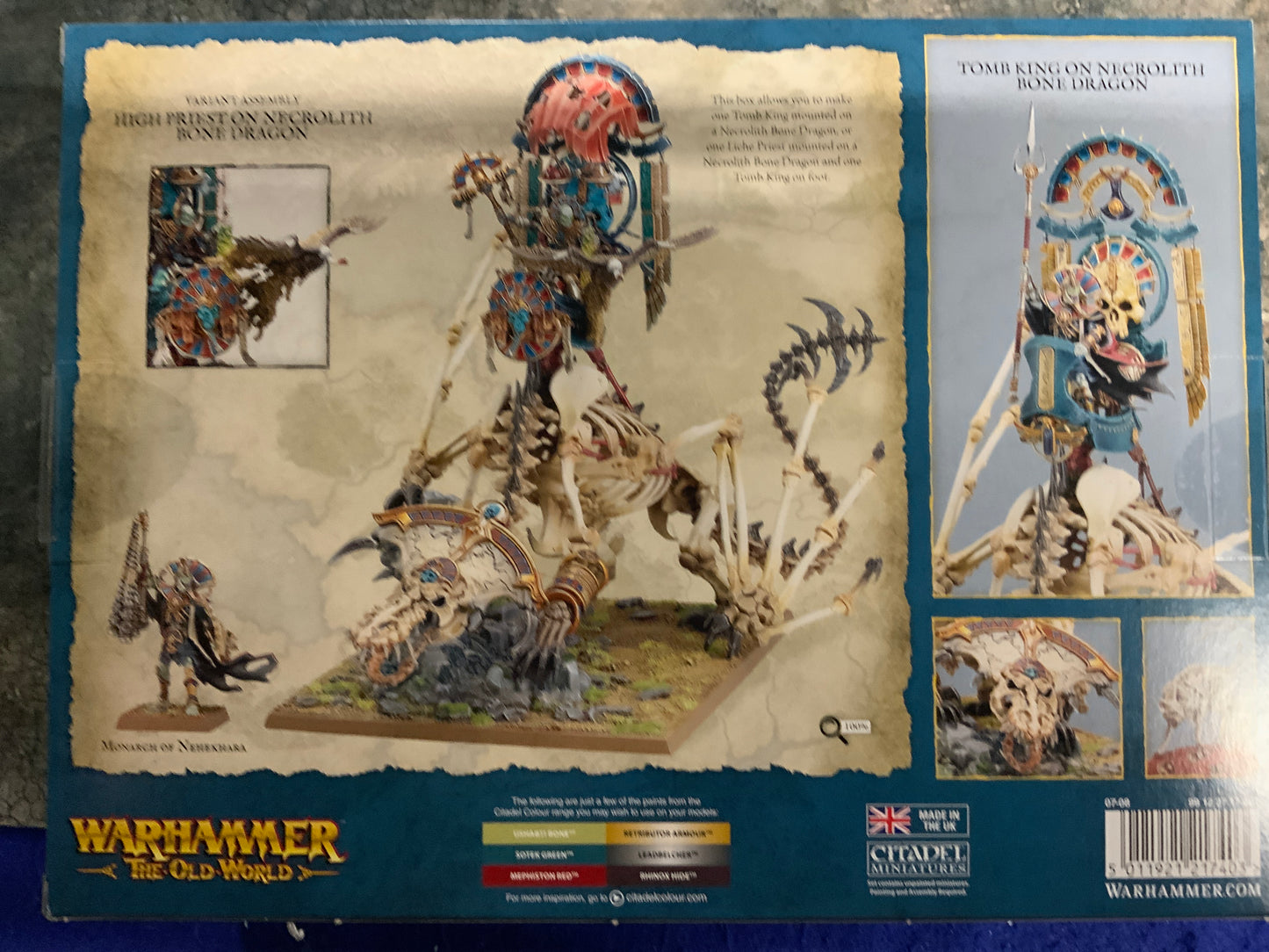 Warhammer The Old World, Tomb King On Necrolith Bone Dragon