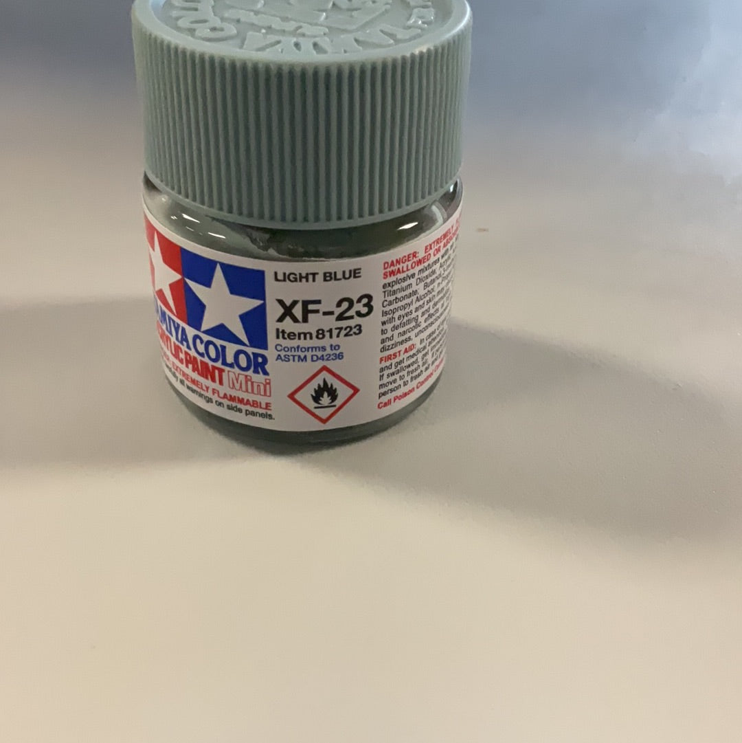 Tamiya color acrylic paint, Light Blue, XF -23