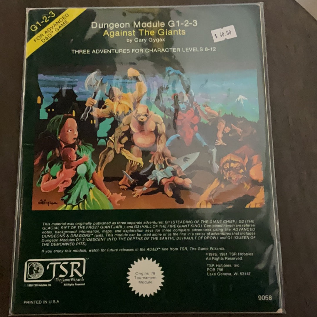 Dungeon module G1-2-3 Against The Dragons