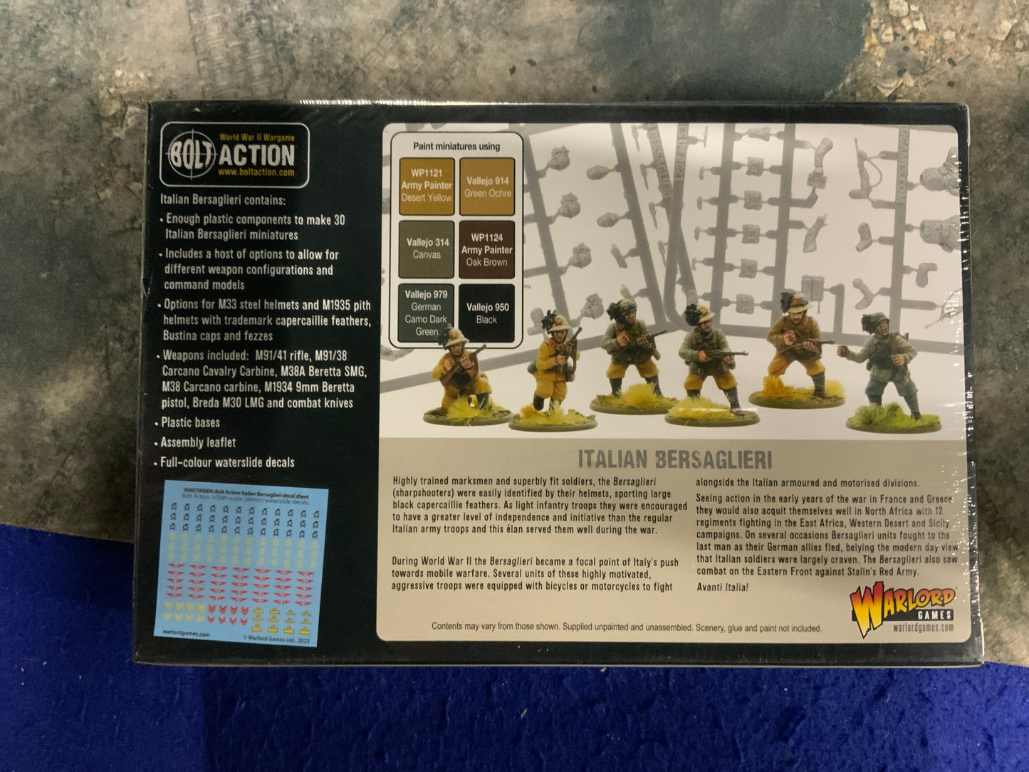 Bolt action Italian Bersaglieri WWII Italian Infantry