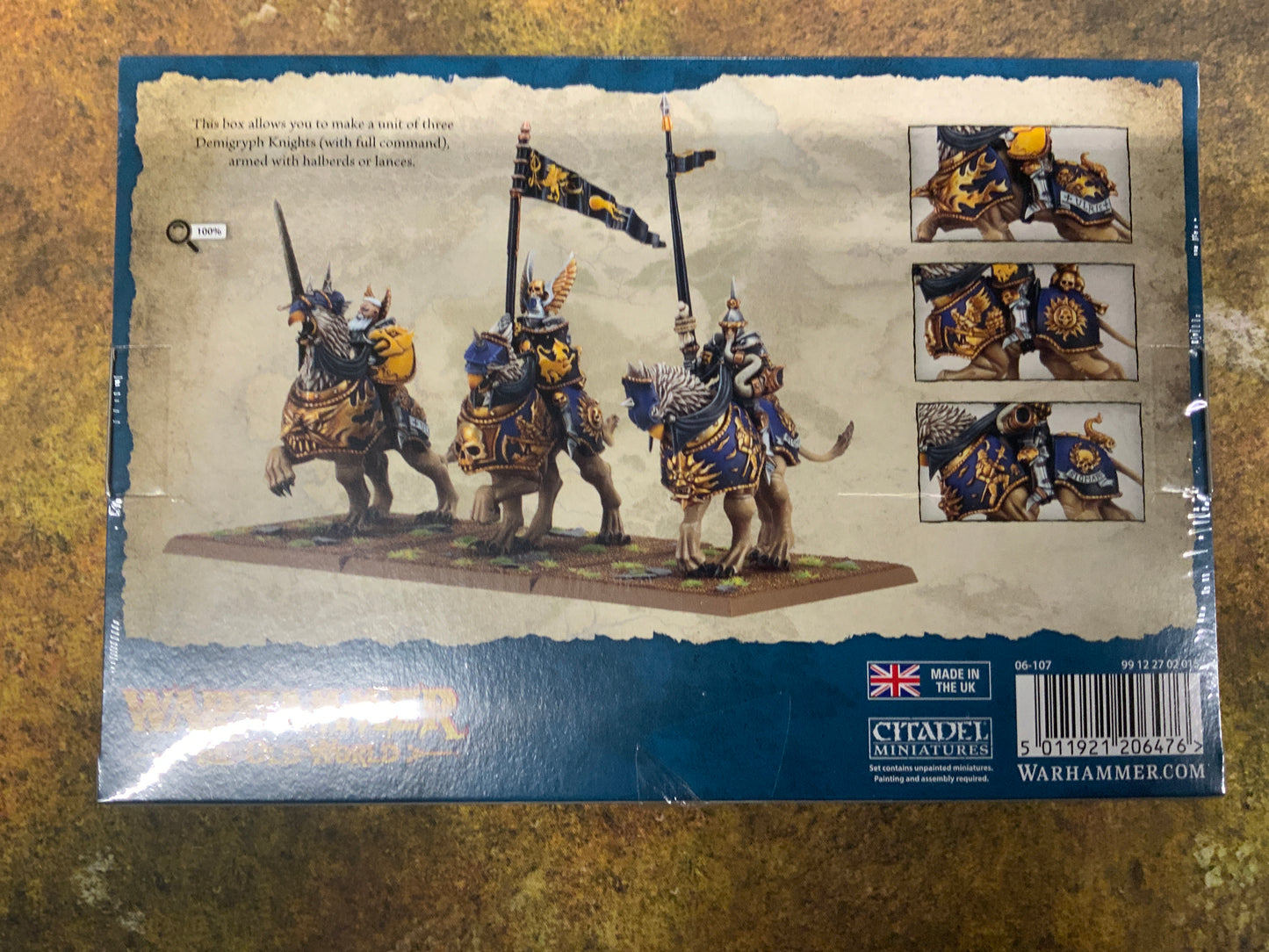 Warhammer The Old World Empire of Man Demigryph Knights