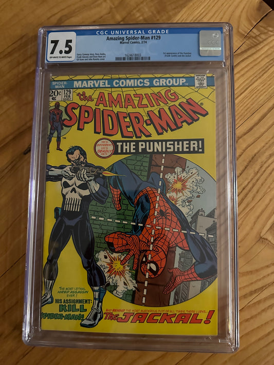 AMAZING SPIDER-MAN #129 CGC 7.5 1ST APPEARANCE PUNISHER (FRANK CASTLE) 1974