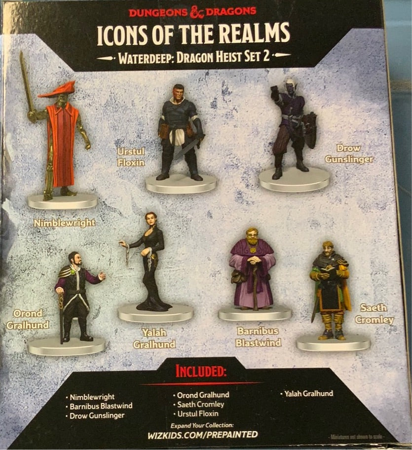 Painted DND figure set- Waterdeep: Dragon Heist Set 2