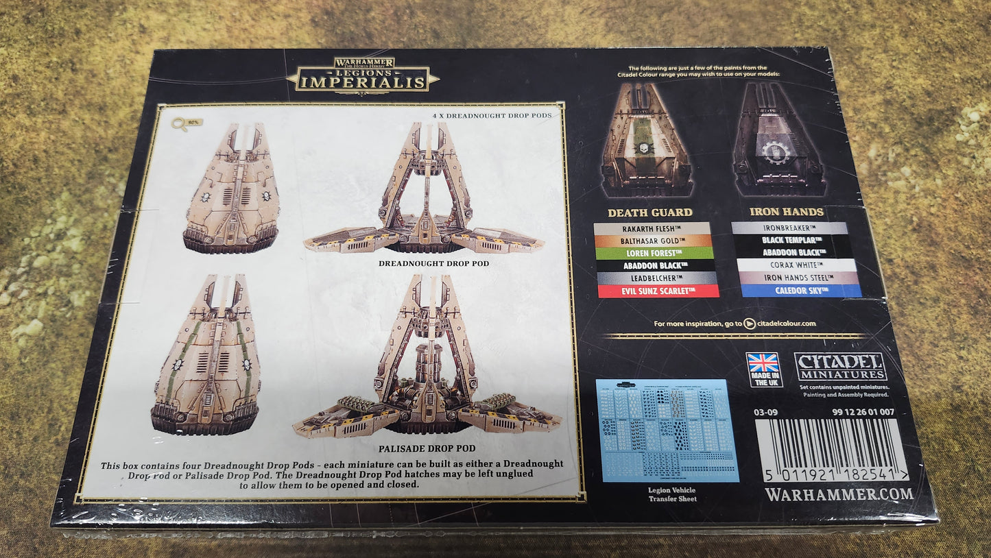 Warhammer Legions Imperialis Legiones Astartes Dreadnought Drop Pods
