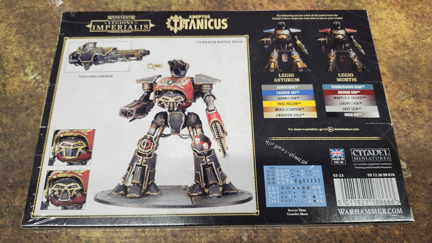 Warhammer Legions Imperialis Titan Legions Reaver Battle Titan