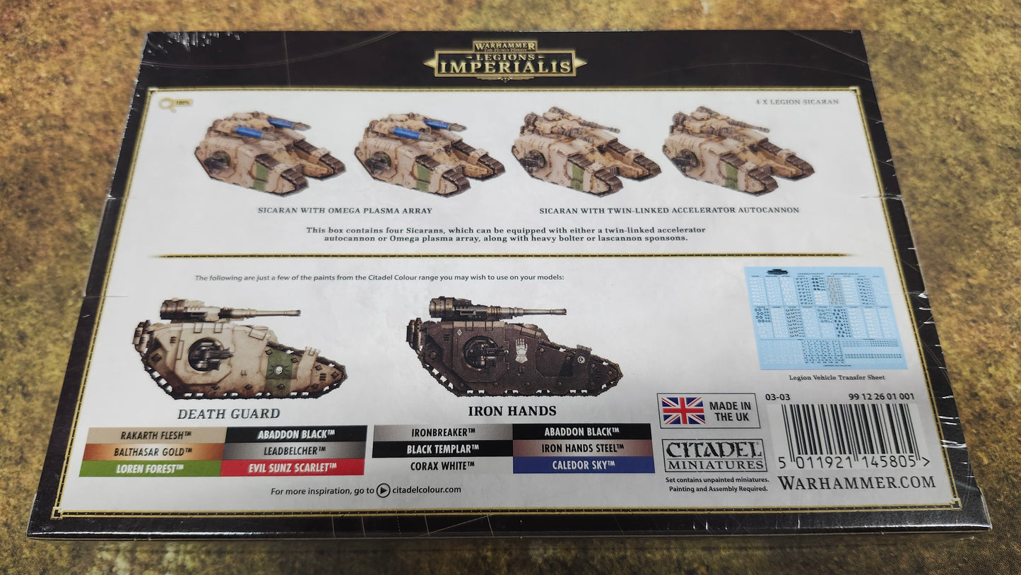 Warhammer Legions Imperialis Legiones Astartes Sicaran Squadron