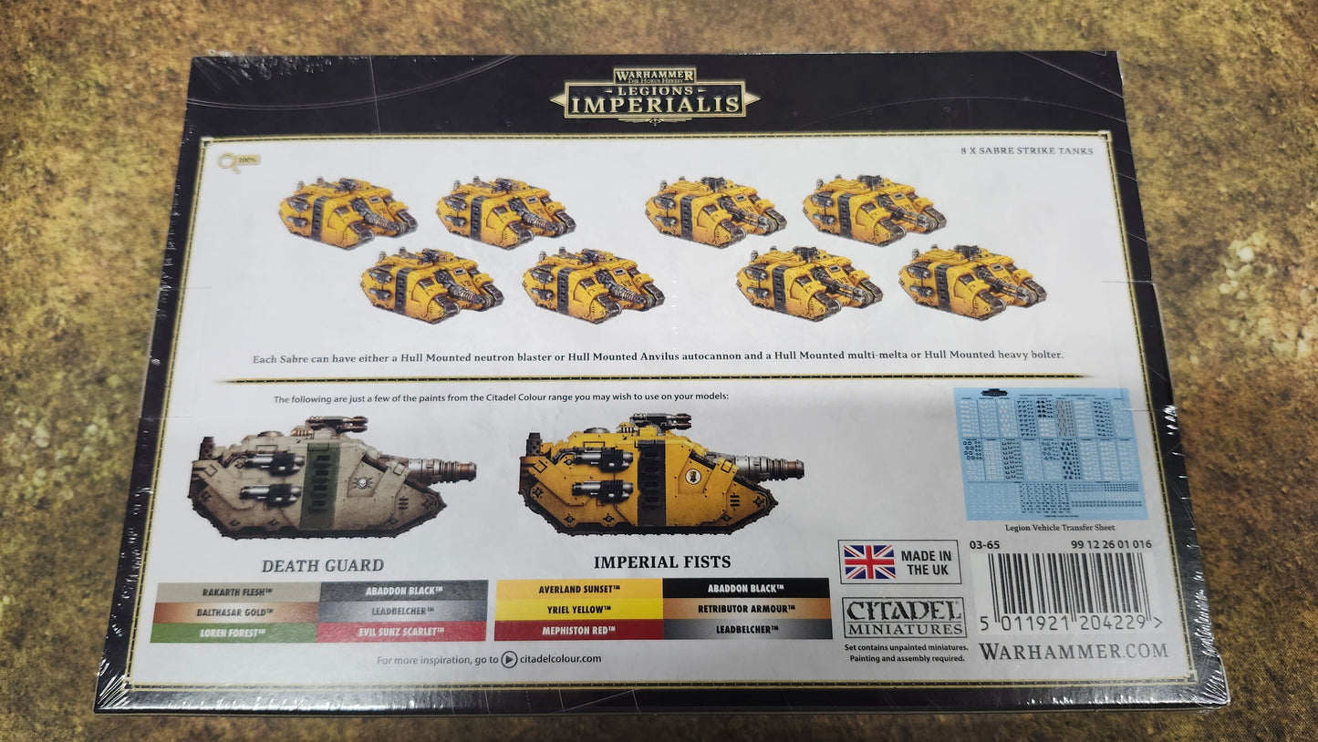 Warhammer Legion Imperialis Legiones Astartes Sabre Strike Tank Sqaudron