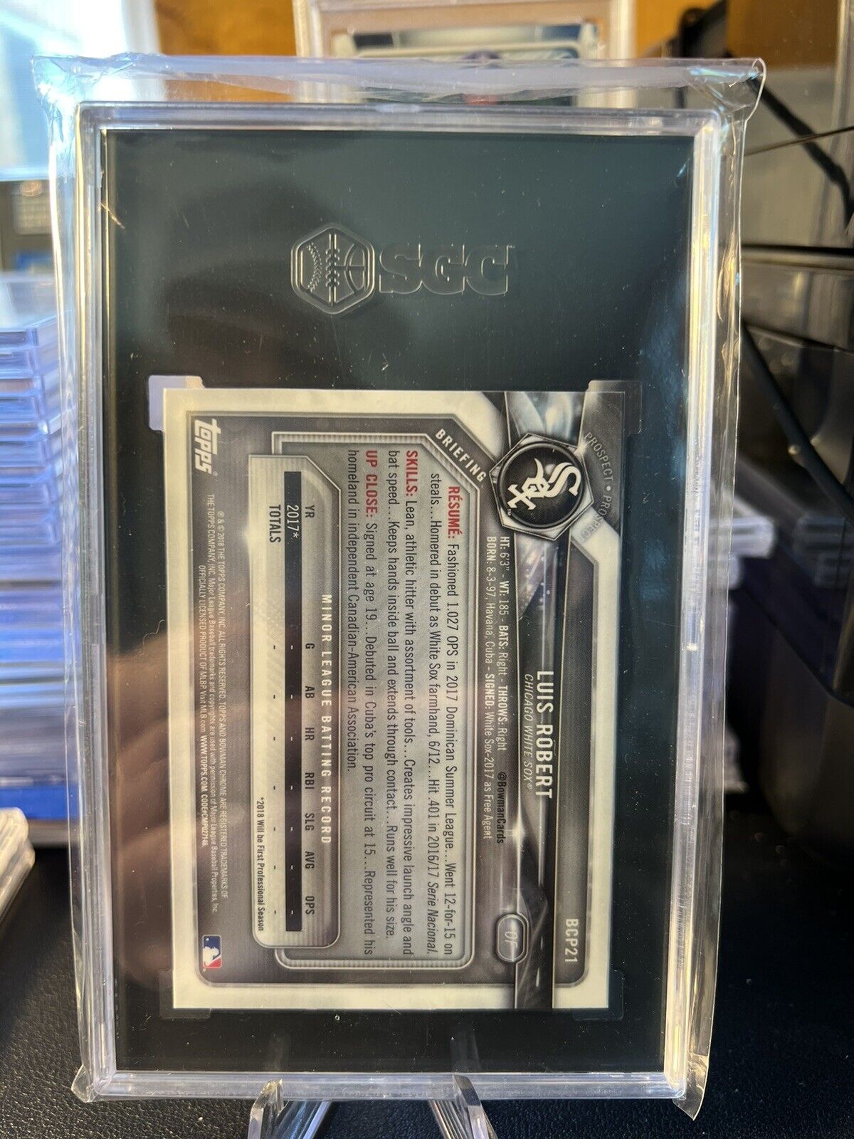 2018 1st Bowman Chrome Luis Robert RC Rookie SGC 10 GEM MINT BCP21 White Sox