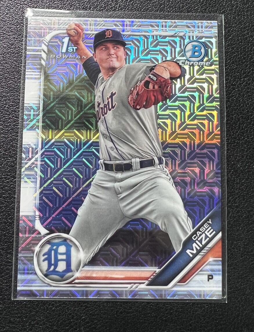 2019 Bowman Chrome Casey Mize Mega Box Mojo Refractor Mint Rookie Card RC Tigers