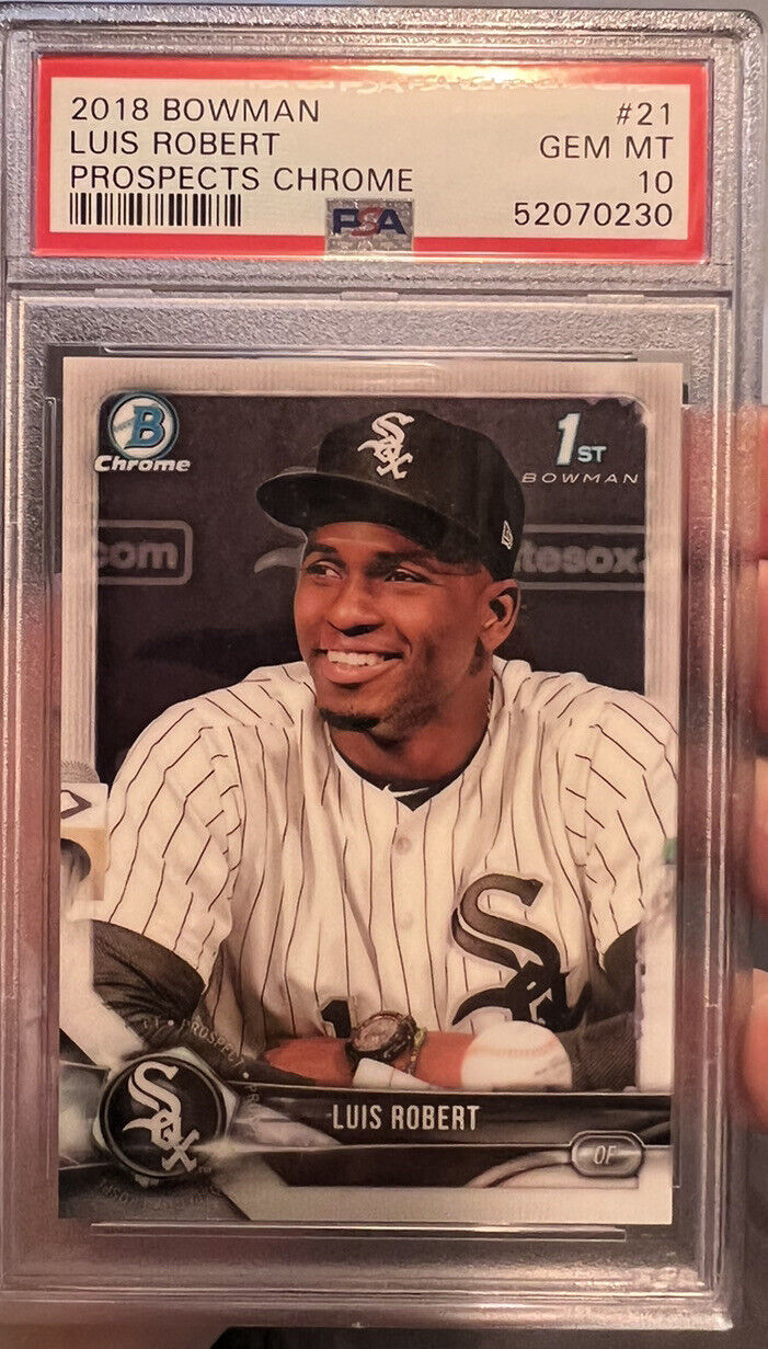 2018 1st Bowman Prospects Chrome #21 Luis Robert Rookie Card RC White Sox PSA 10