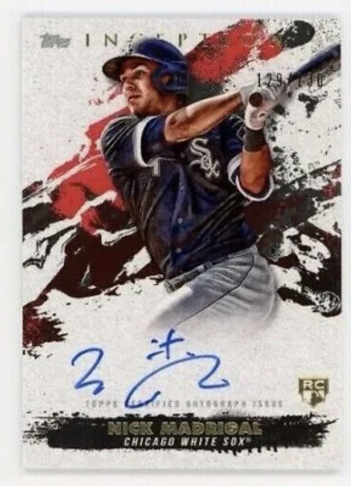 2021 Topps Inception NICK MADRIGAL "Rookie/Stars Auto" #'d/130 WHITE SOX