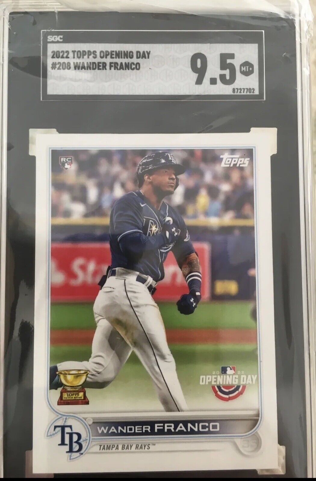 🔥2022 Topps Wander Franco Opening Day Graded SGC 9.5 Rookie Card Gold Cup🔥