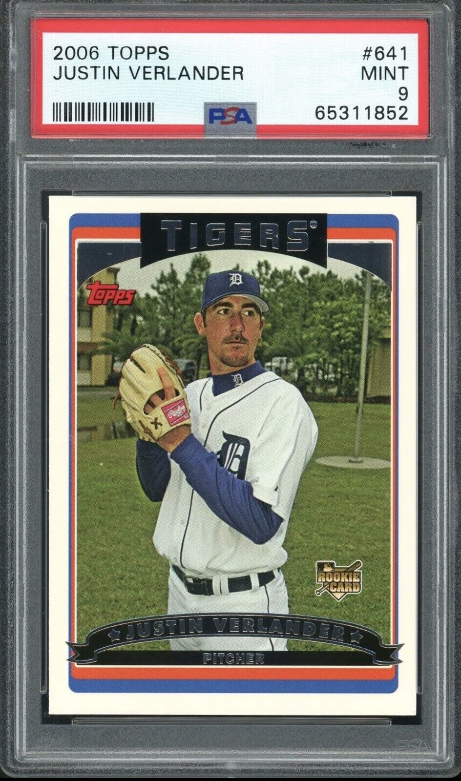 2006 Topps Justin Verlander #641 Rookie Card RC PSA 9 - 65311852 Tigers Astros P