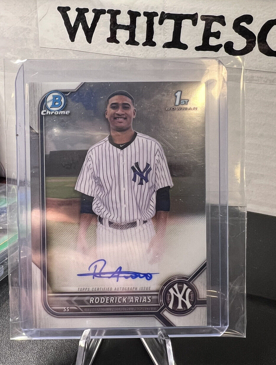 Roderick Arias 2022 Bowman Chrome 1st Auto RC Yankees CPA-RA *QTY*