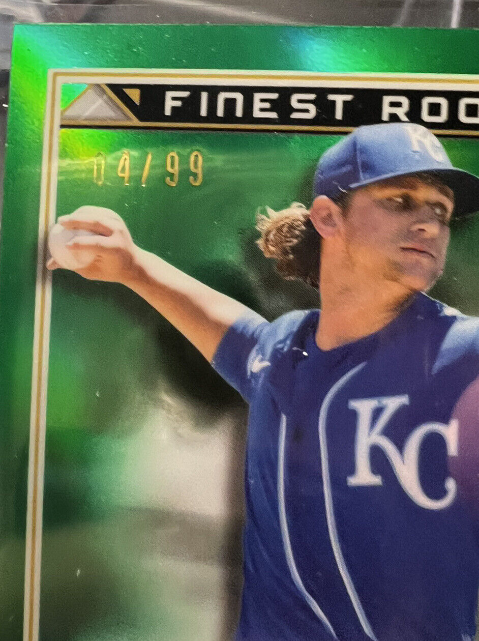 Jackson Kowar 2022 Topps Finest “Finest Rookies” Auto Green Wave /99 - KC Royals
