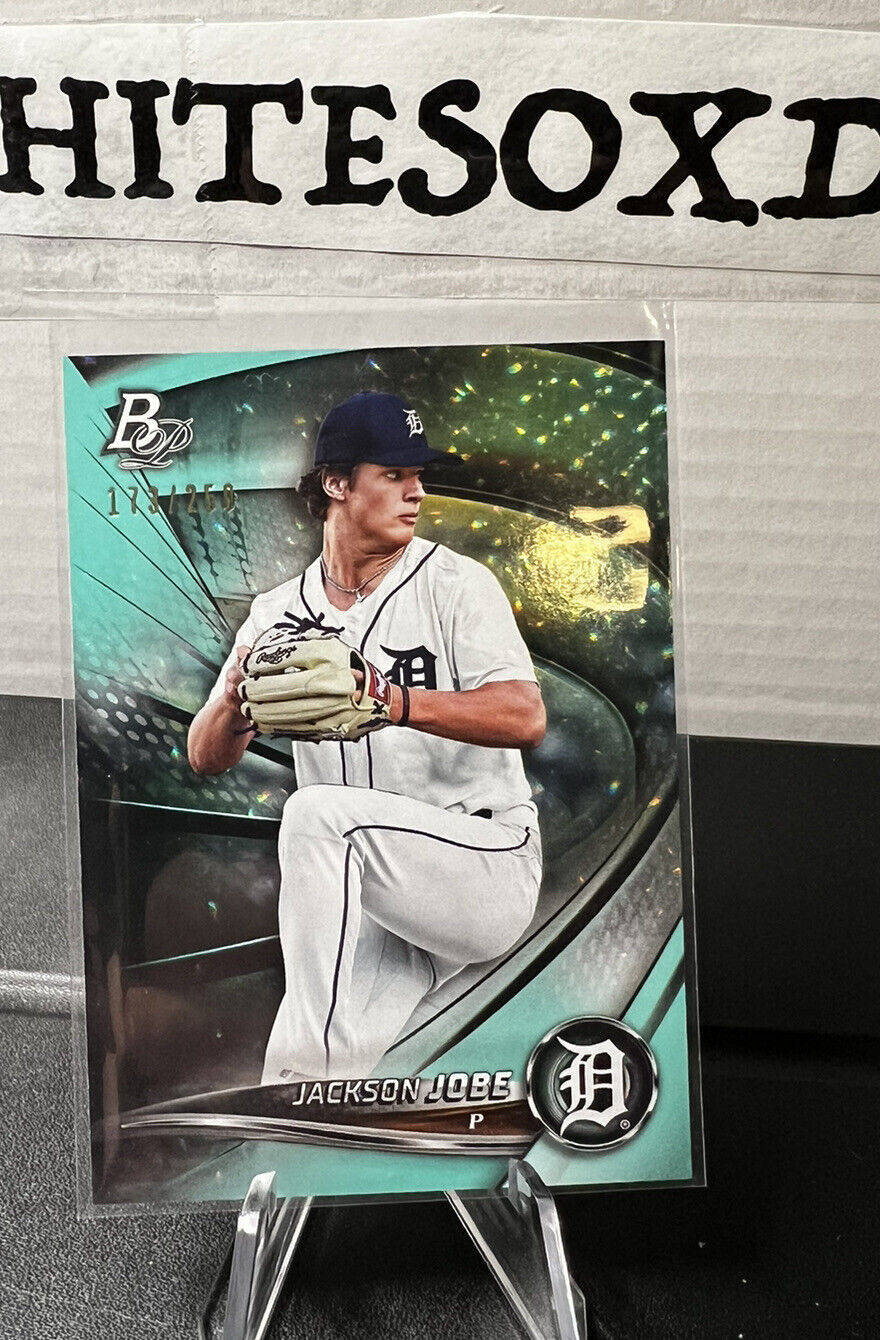 2022 Topps Bowman Platinum Jackson Jobe Aqua Ice Parallel #/250 Tigers