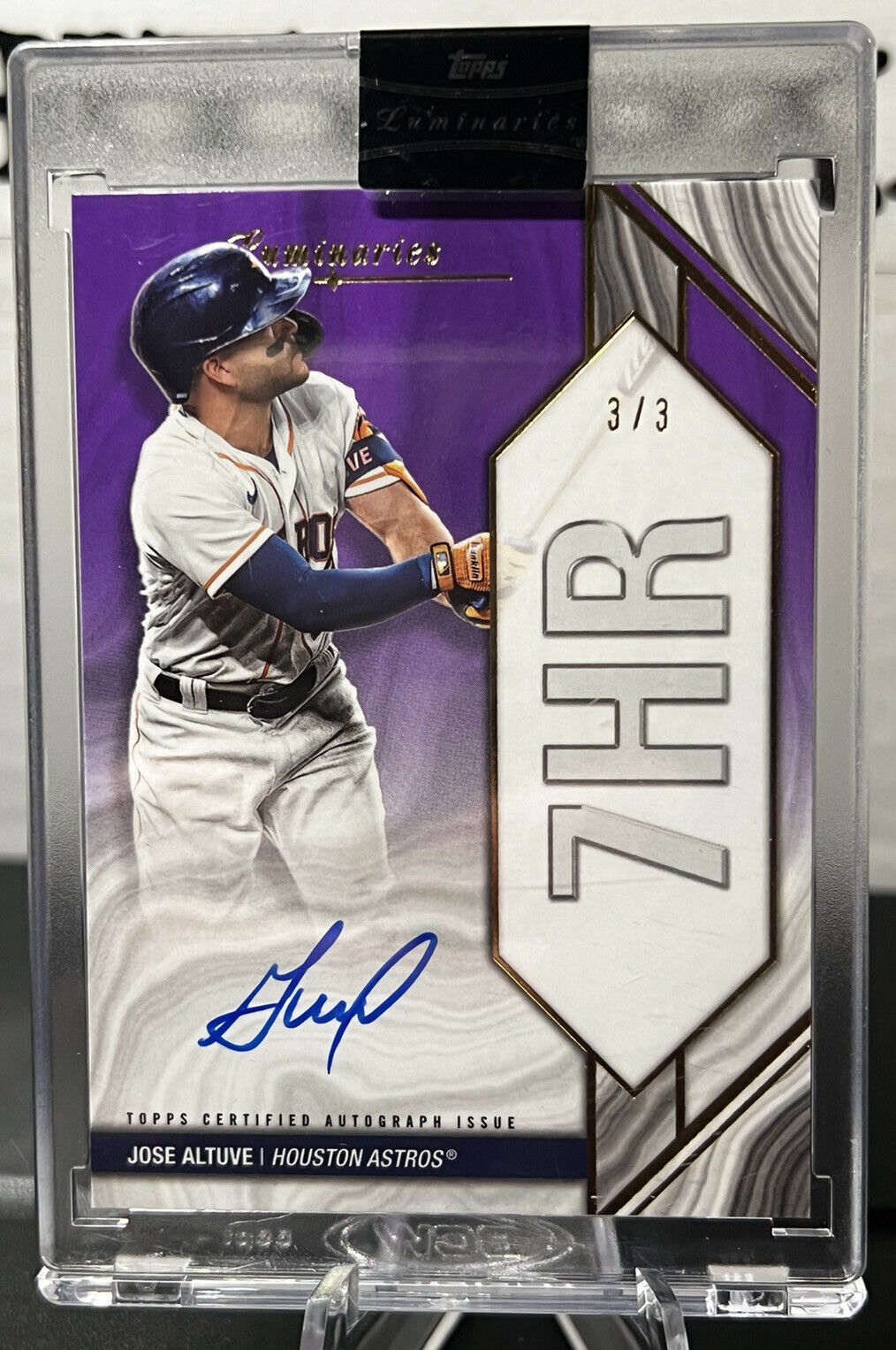 2022 Topps luminaries Jose Altuve #3/3 home run kings auto Astros Star 2B HOF???