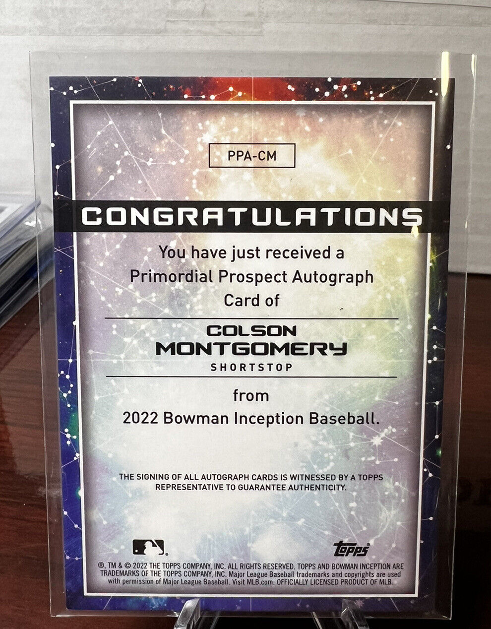 2022 Bowman Inception COLSON MONTGOMERY Auto GOLD Parallel /50 SP White Sox