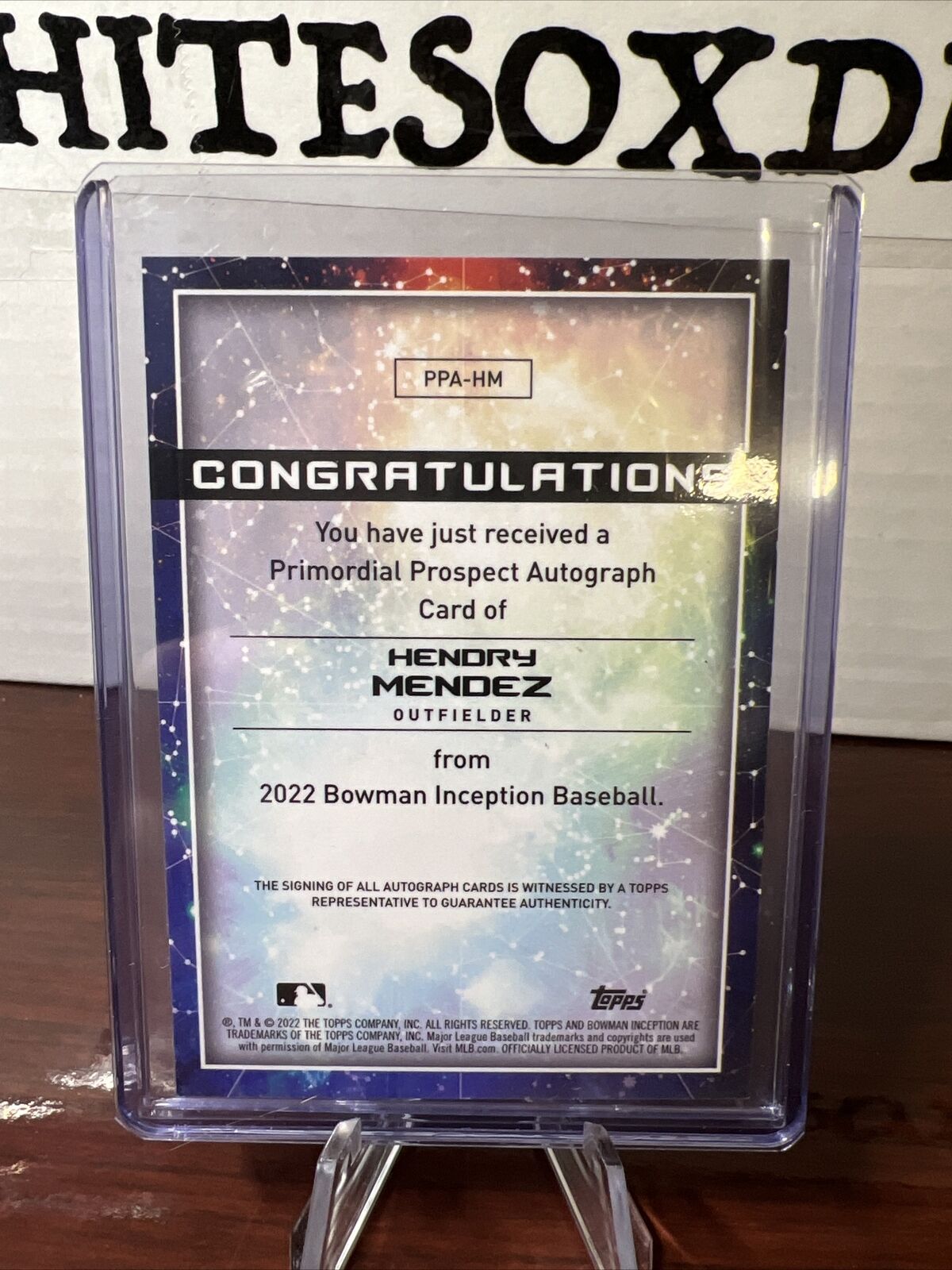 2022 bowman inception hendry melendez #/99 primordial auto Brewers Prospect