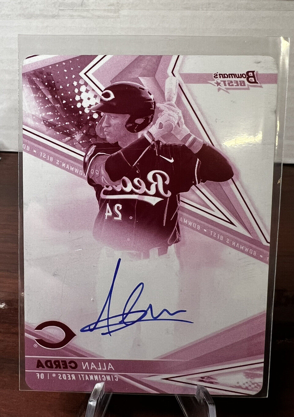 2022 Bowmans best Allan Cerda 1/1 magenta printing plate