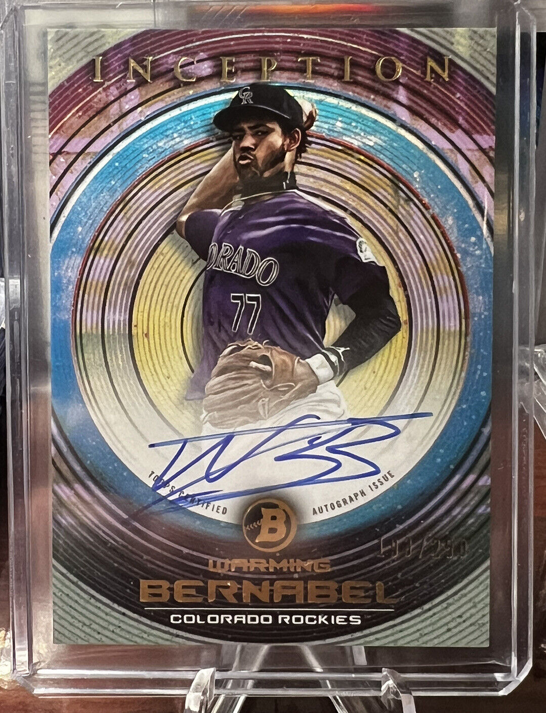 Warming Bernabel Rookie 2022 Bowman Inception Prospect Auto /250 Rockies