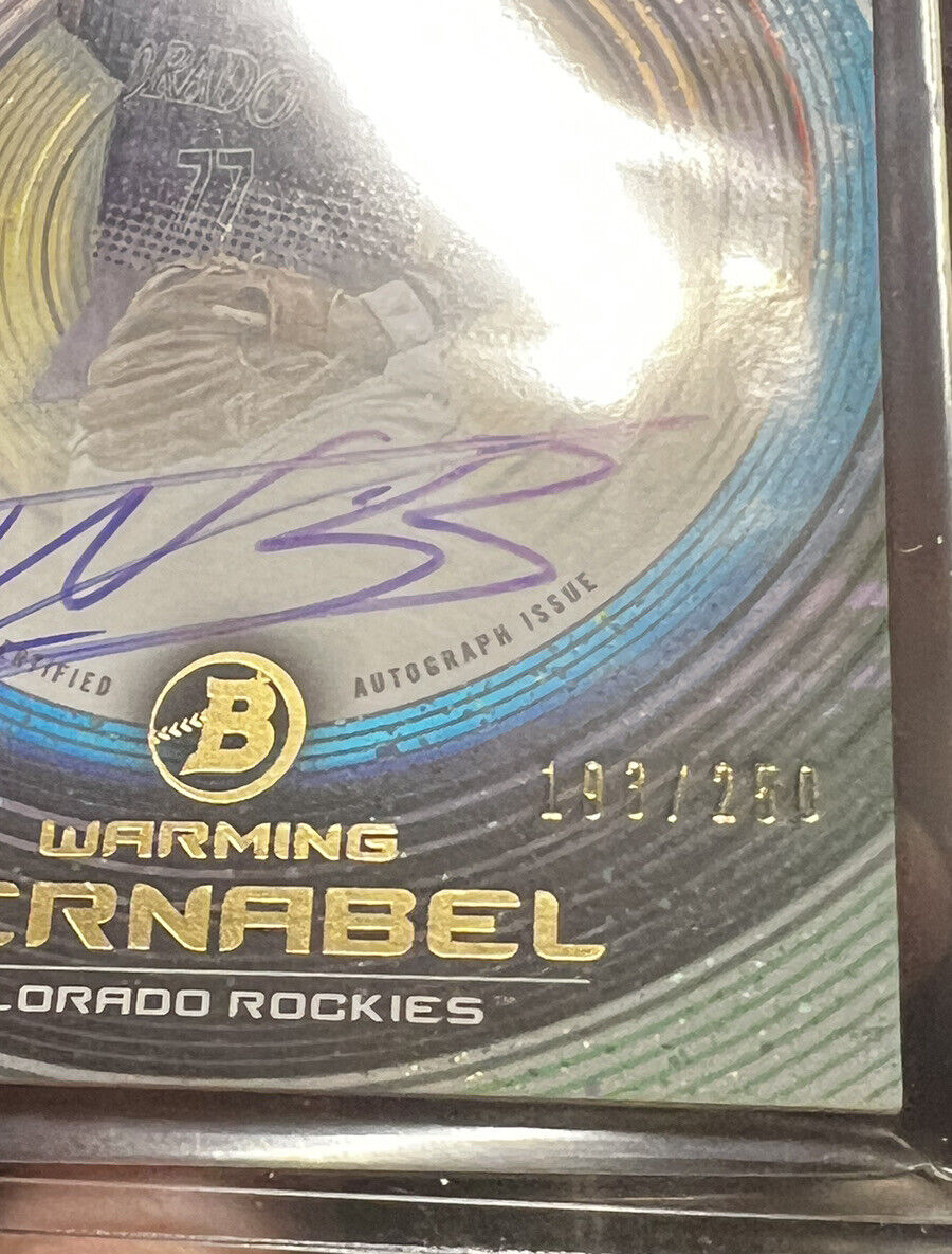 Warming Bernabel Rookie 2022 Bowman Inception Prospect Auto /250 Rockies