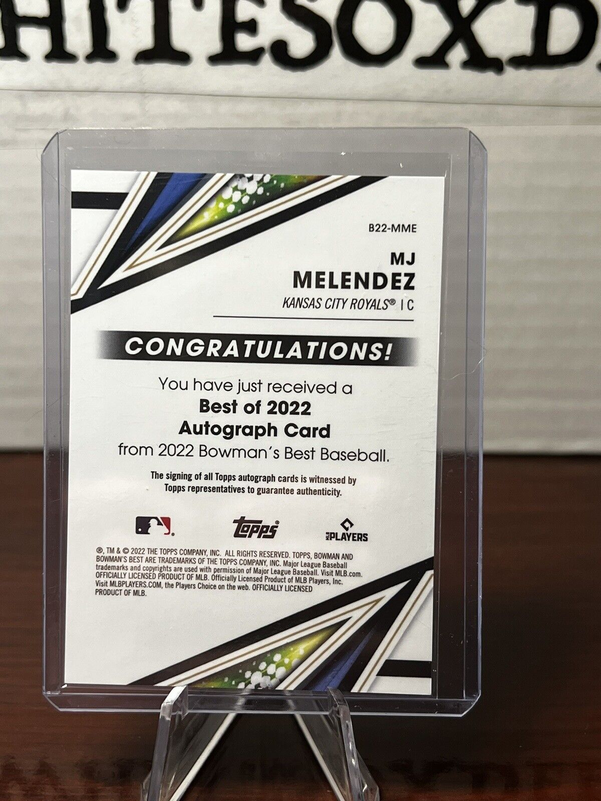 2022 Bowman's Best Gold Lava Refractor #/75 MJ Melendez Rookie RC Auto Royals