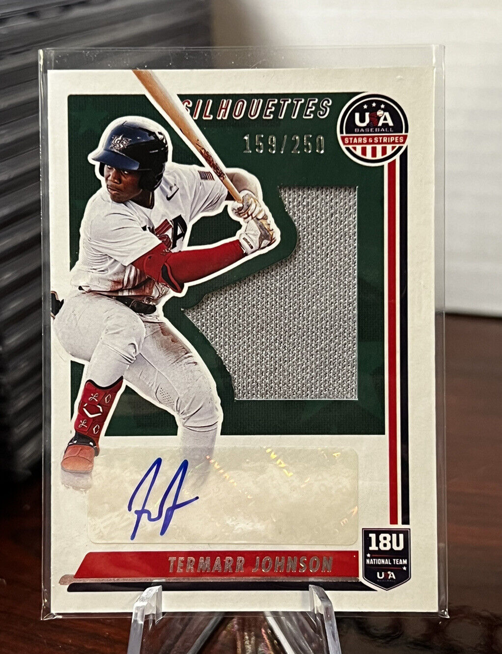 2022 PANINI STARS & STRIPES USA TERMARR JOHNSON JERSEY AUTO #159/250 PIRATES