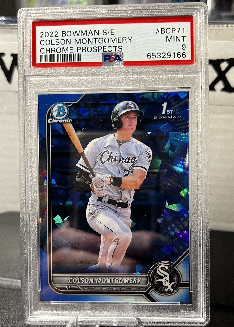 Colson Montgomery 2022 Bowman Chrome Sapphire RC BCP-71 PSA 9 MINT White Sox