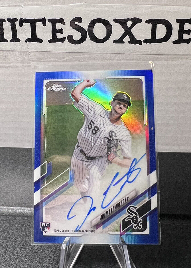 2021 Topps Chrome Blue Wave Refractor /150 Jimmy Lambert #RA-JL Rookie Auto RC