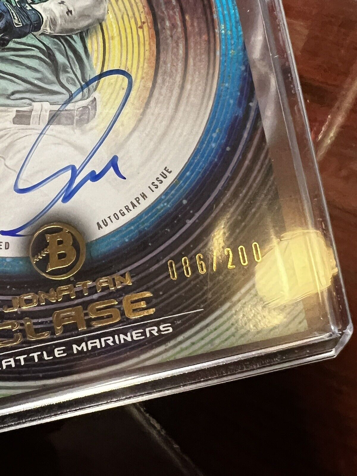 2022 Bowman Inception Jonatan Clase /200 Mariners Prospect auto