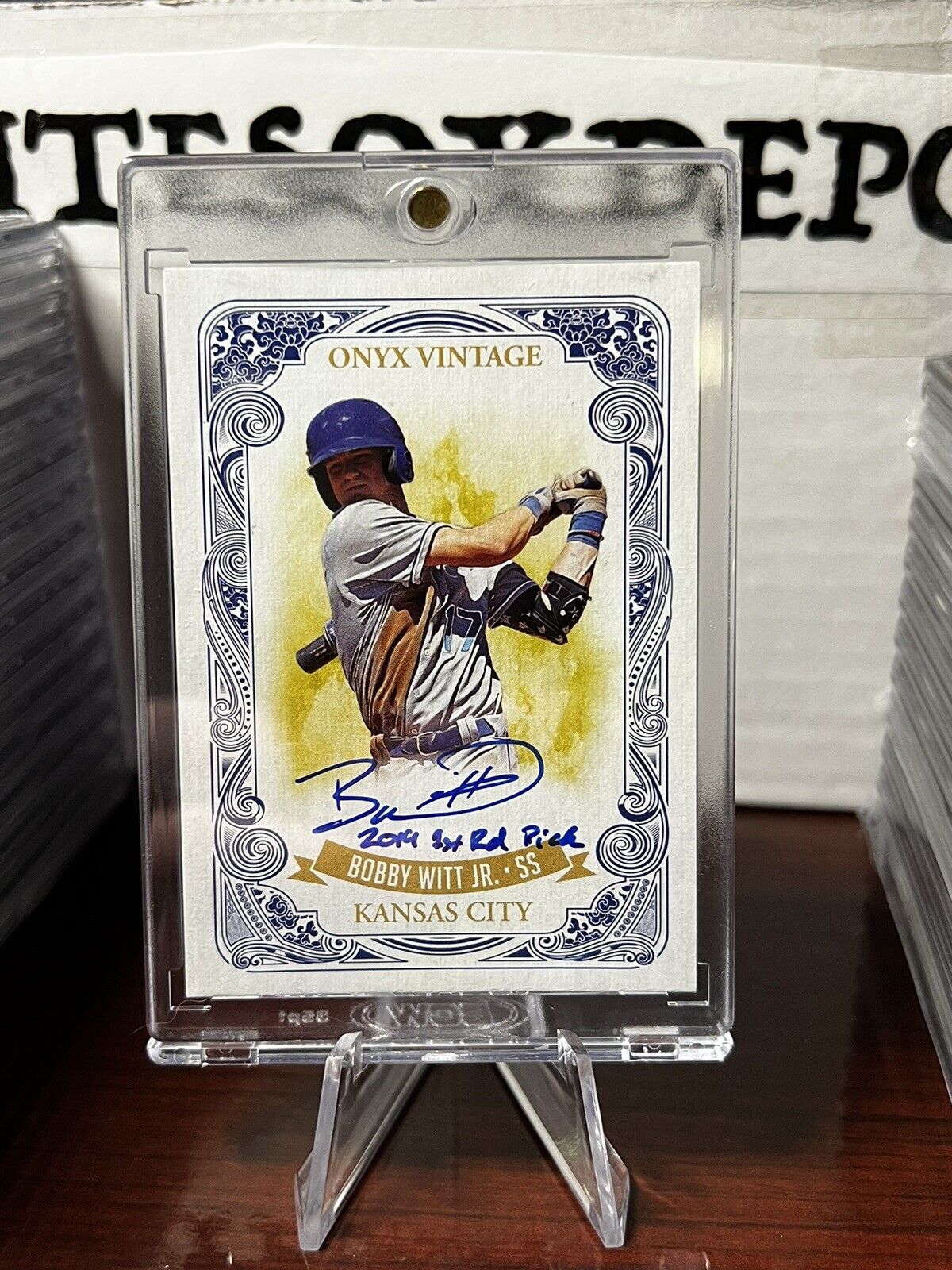 2021 Onyx Vintage BOBBY WITT JR. Inscription BLUE AUTO Autograph RC Rookie 39/50