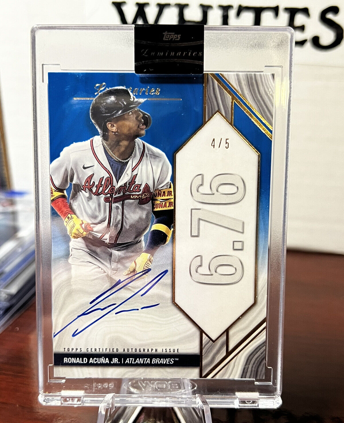 2022 Topps Luminaries Ronald Acuna Jr #/5 home run kings auto Braves Star OF