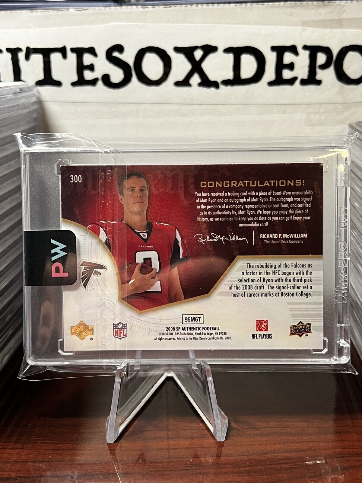 2008 SP Authentic Matt Ryan Falcons RPA RC Rookie Patch AUTO #/499