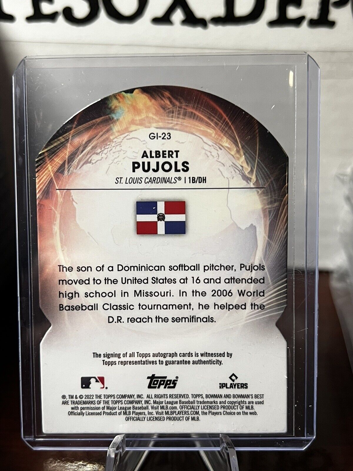 ALBERT PUJOLS 2022 BOWMAN BEST AUTOGRAPH /50 LAVA REFRACTOR GLOBAL IMPACT AUTO