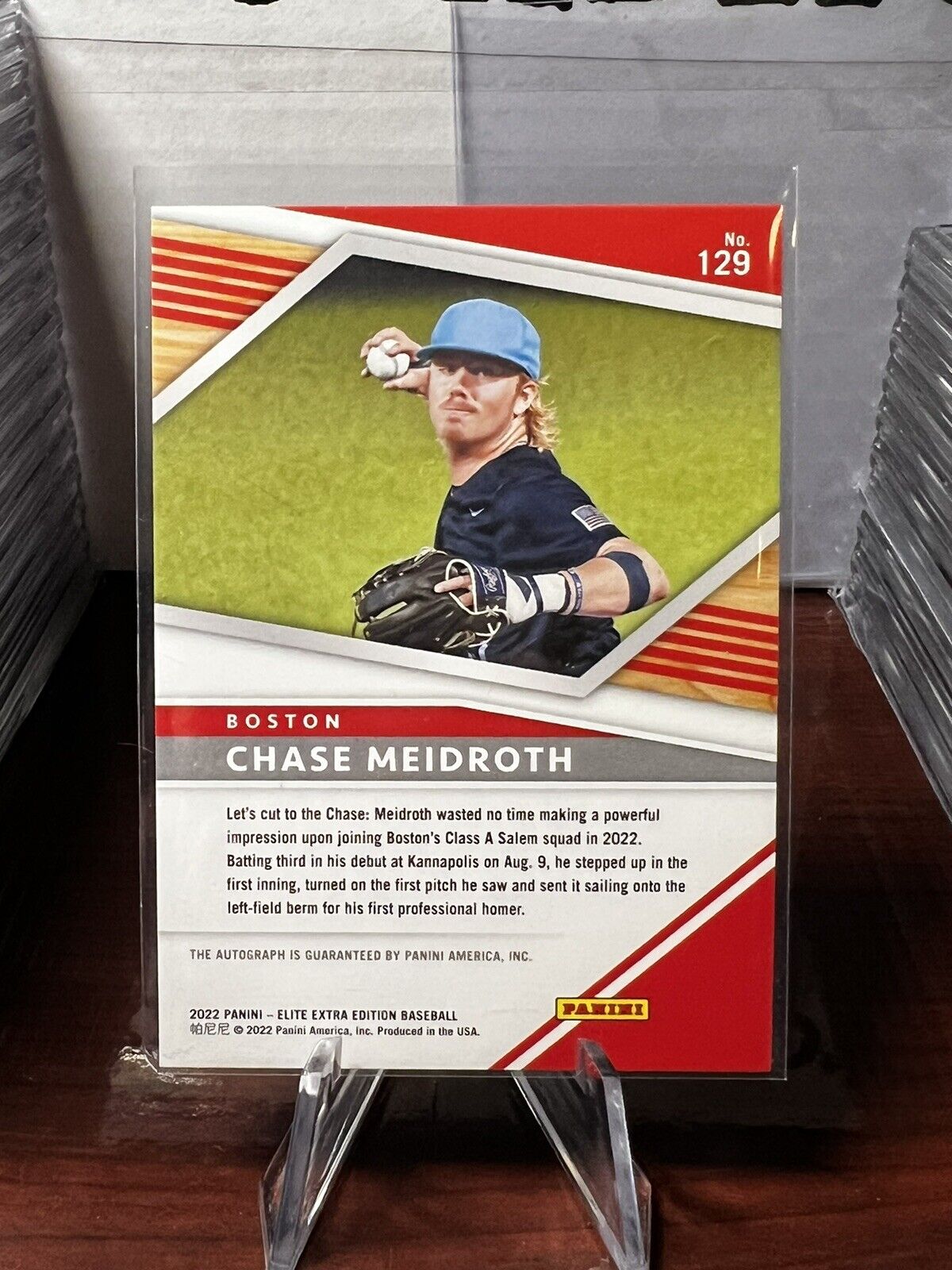 2022 Elite Extra Edition Auto #129 Chase Meidroth Boston Red Sox