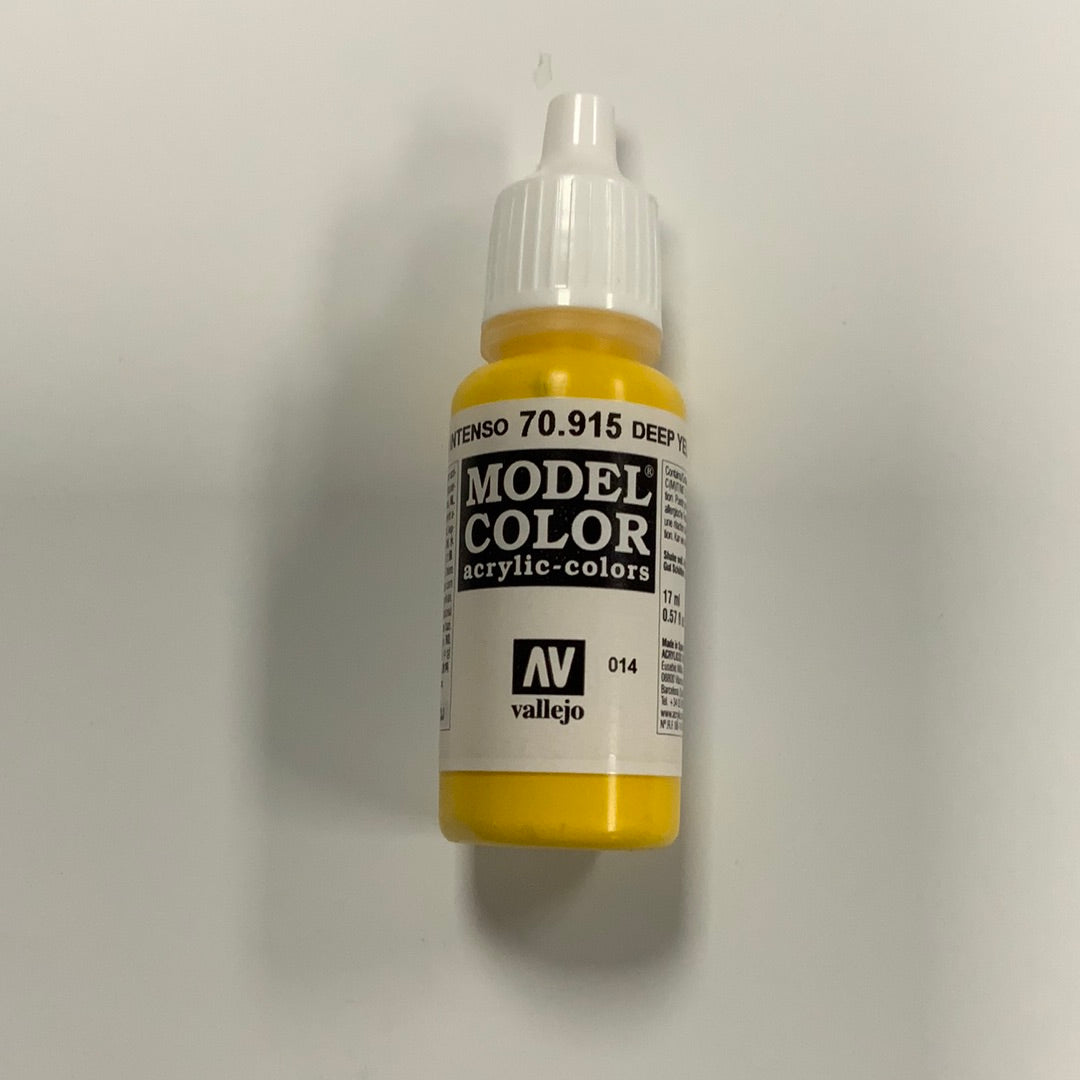 Vallejo model color acrylic colors 70.915, Deep Yellow